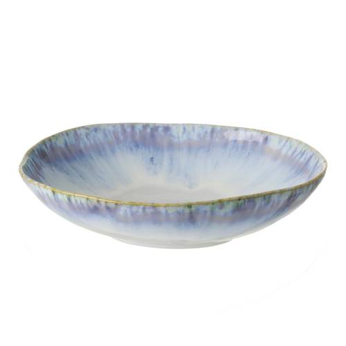 Farfurie pentru paste din gresie ceramica Costa Nova Brisa -  23 cm - alb-albastru