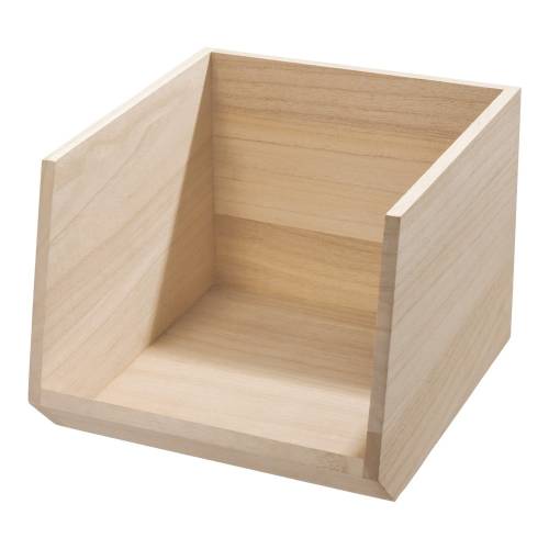 Cutie depozitare din lemn paulownia iDesign Eco Open - 25 - 4 x 29 cm