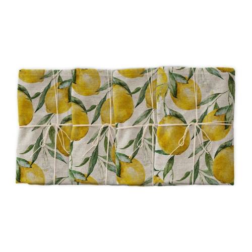 Set 4 servetele textile Really Nice Things Lemons - latime 40 cm