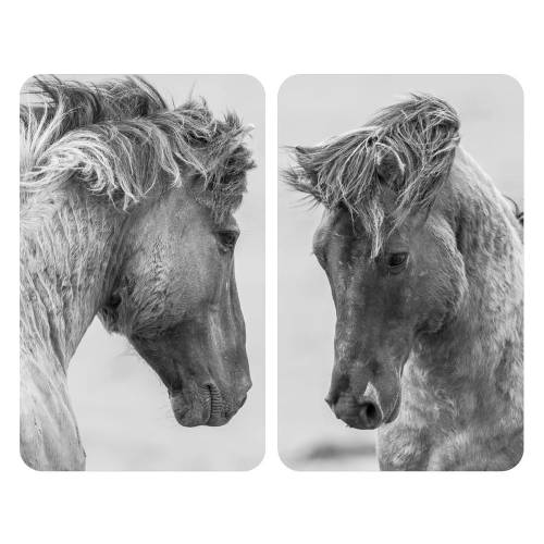 Set 2 protectii pentru aragaz Wenko Horses - 52 x 30 cm