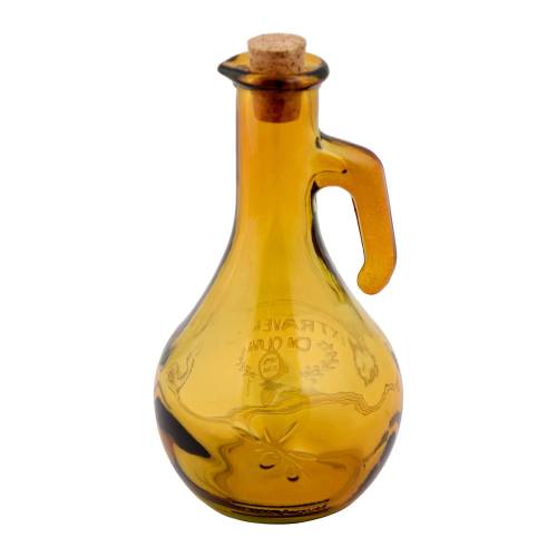 Oliviera din sticla reciclata galbena - 500 ml Olive - Ego Dekor