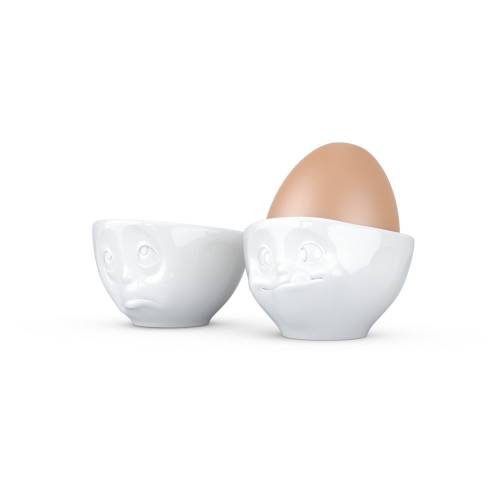 Set 2 suporturi din portelan pentru oua - 58products Oh Please - alb