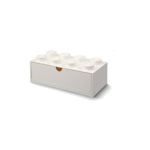 Cutie de birou cu sertar LEGO(r) Brick - 31 - 6 x 11 - 3 cm - alb