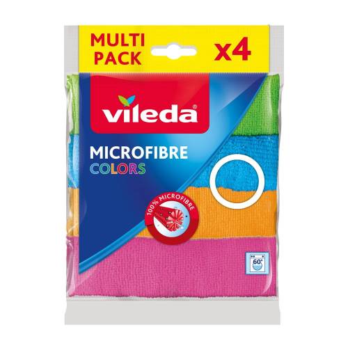 Set de 4 lavete din microfibra Vileda Colors - 30 x 30 cm