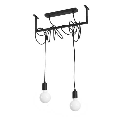 Lustra Nice Lamps Vakors - lungime 50 cm - negru