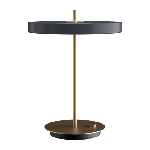 Veioza gri antracit LED cu intensitate reglabila cu abajur din metal (inaltime 41 - 5 cm) Asteria Table - UMAGE