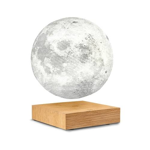 Veioza cu levitatie magnetica in forma de Luna Gingko White Ash