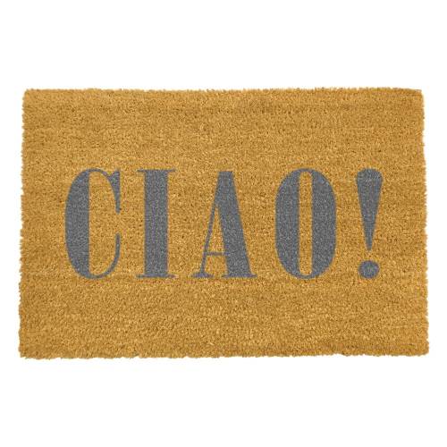 Covoras intrare din fibre de cocos Artsy Doormats Ciao Grey - 40 x 60 cm