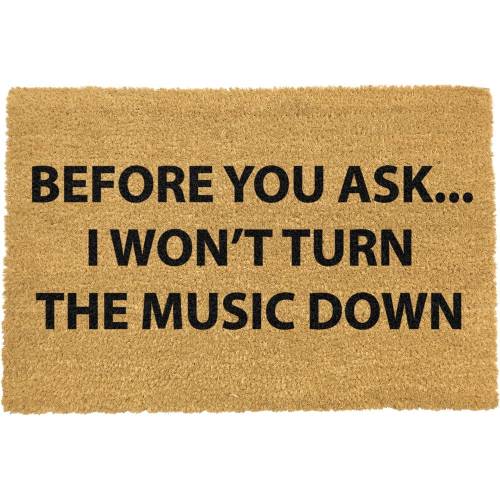 Covoras intrare din fibre de cocos Artsy Doormats Loud Music - 40 x 60 cm