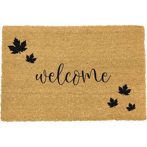 Covoras intrare din fibre de cocos Artsy Doormats Welcome Autumn - 40 x 60 cm - negru