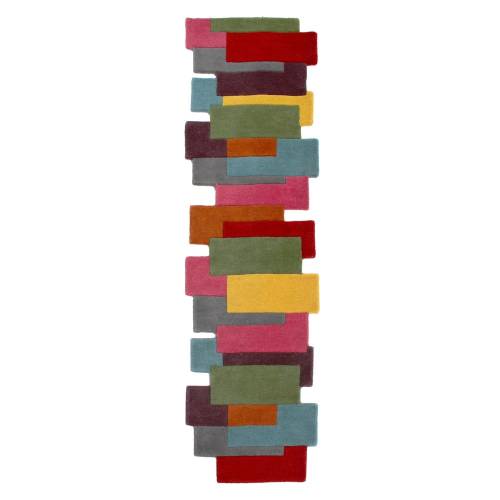 Traversa din lana colorata Flair Rugs Collage - 60 x 230 cm