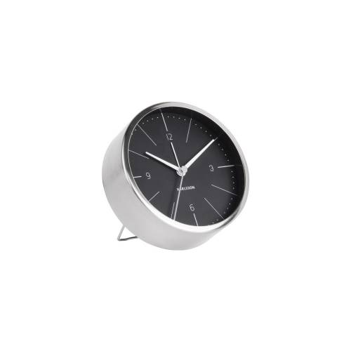 Ceas alarma Karlsson Normann - O 10 cm - negru - gri