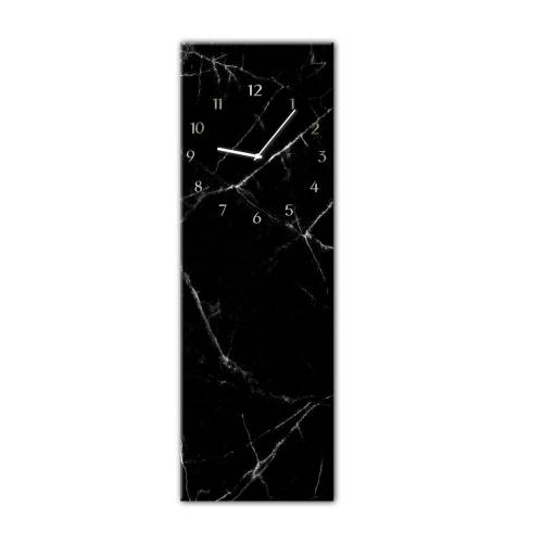 Ceas de perete Styler Glassclock Black Marble - 20 x 60 cm