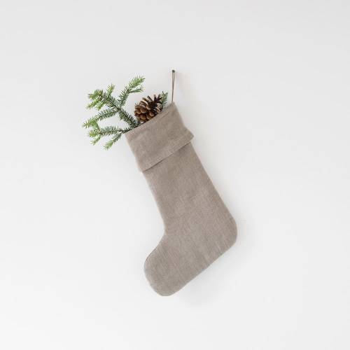Decoratiune din in pentru Craciun Linen Tales Christmas Stocking - natural
