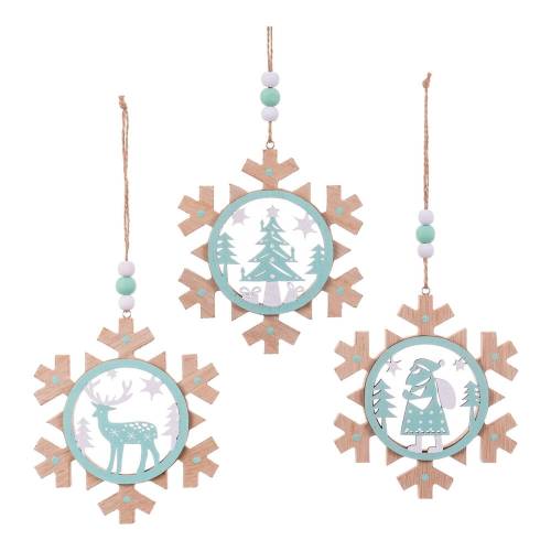 Decoratiuni de Craciun suspendate 3 buc Snowflake - Casa Seleccion