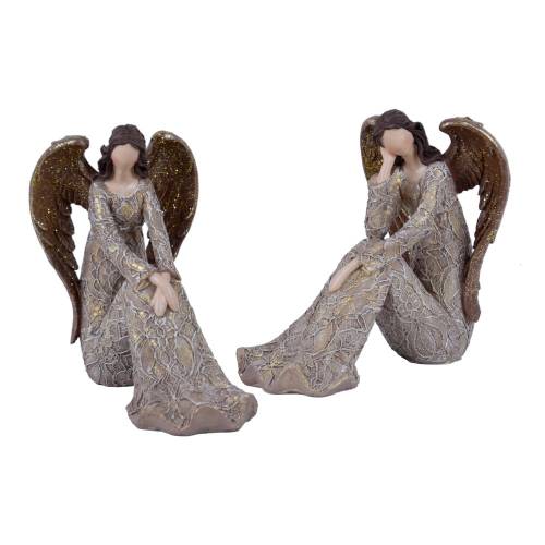 Set de 2 figurine de Craciun Ego Dekor Angel Bea