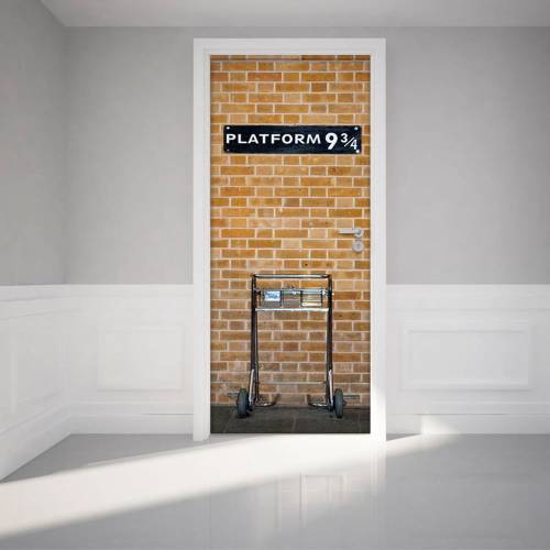 Autocolant adeziv pentru usa Ambiance Harry Potter Platform - 83 x 204 cm