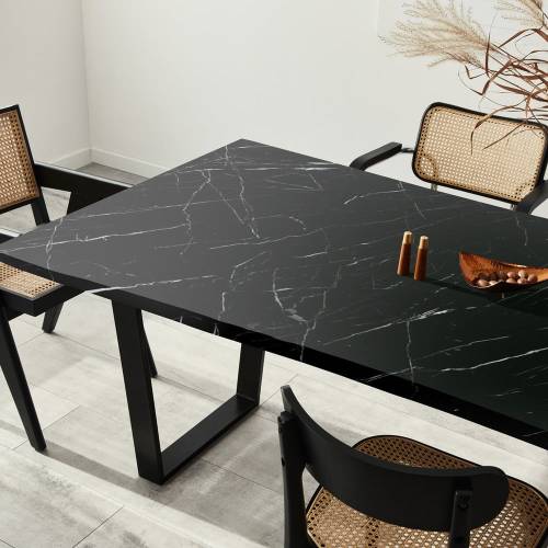 Autocolant pentru mobilier 200x60 cm Black and White Marble - Ambiance