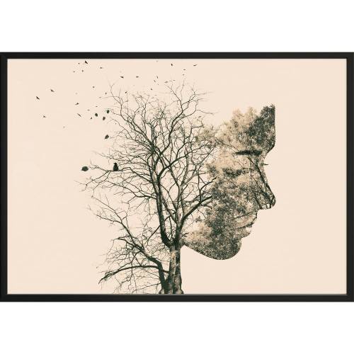 Poster DecoKing Girl Silhouette Tree - 50 x 40 cm