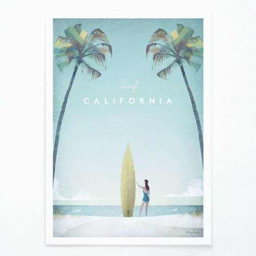 Poster Travelposter California - 50 x 70 cm