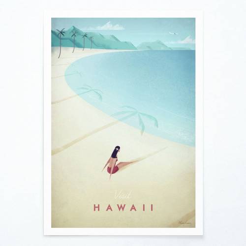 Poster Travelposter Hawaii - 30 x 40 cm