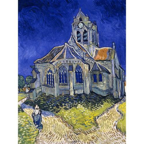Tablou - reproducere 50x70 cm The Church at Auvers - Vincent van Gogh - Fedkolor