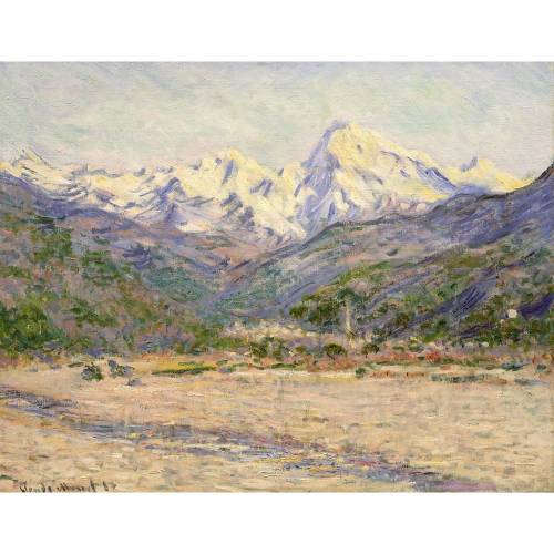 Tablou - reproducere 70x55 cm The Valley of the Nervia - Claude Monet - Fedkolor