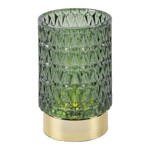 Decoratiune luminoasa din sticla cu LED PT LIVING Diamond - verde