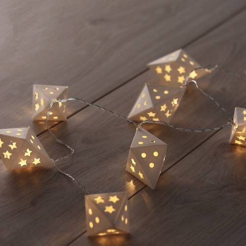Ghirlanda luminoasa cu LED DecoKing Triangles - lungime 1 - 65 m - 10 beculete