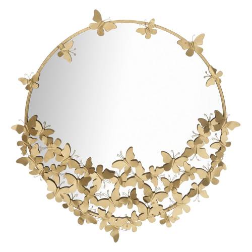 Oglinda de perete Mauro Ferretti Round New - o 91 cm - auriu