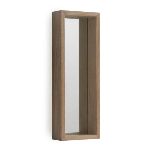 Oglinda cu rama de perete din lemn paulownia Geese Pure - 62 x 22 cm