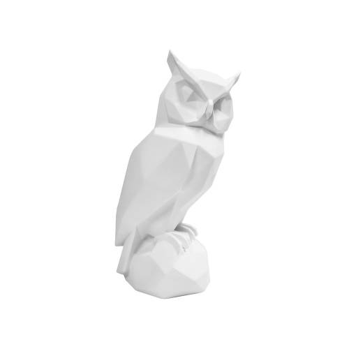 Statueta alba din poliester Owl - PT LIVING