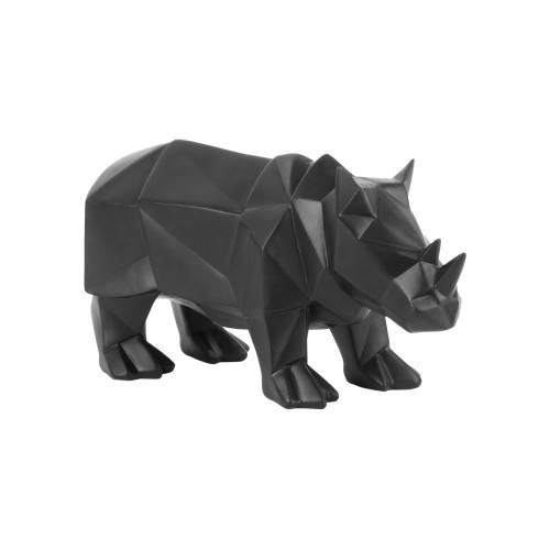 Statueta PT LIVING Origami Rhino - negru mat