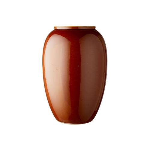 Vaza din gresie ceramica Bitz - inaltime 50 cm - portocaliu inchis
