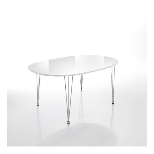 Masa de dining extensibila cu blat alb 105x170 cm Elegant - Tomasucci