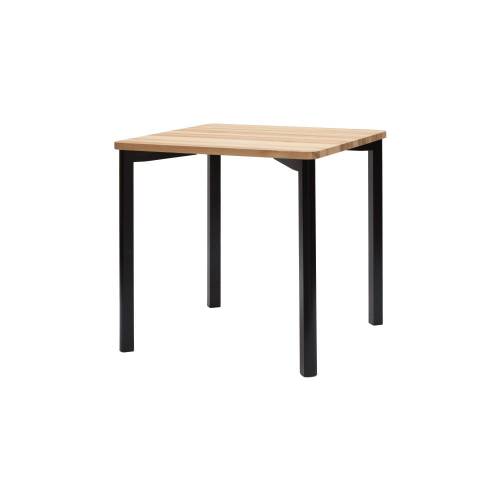 Masa cu picioare rotunjite Ragaba TRIVENTI - 80 x 80 cm - natural-negru