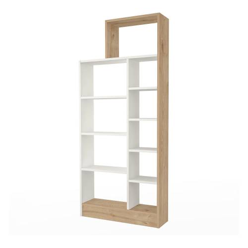 Biblioteca alba/cu aspect de lemn de pin 75x171 cm Zerre - Gauge Concept