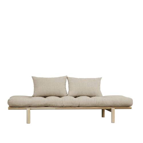 Canapea bej cu tapiterie din in 200 cm Pace - Karup Design