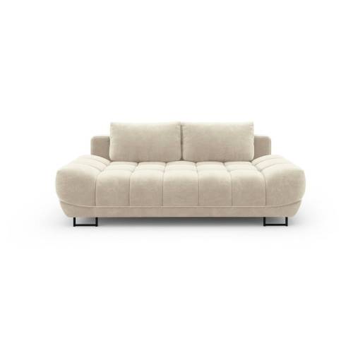 Canapea extensibila cu 3 locuri si tapiterie de catifea Windsor & Co Sofas Cirrus - bej