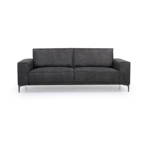 Canapea gri din imitatie de piele 224 cm Copenhagen - Scandic