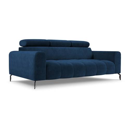Canapea reglabila cu suprafata de catifea Milo Casa Nico - albastru