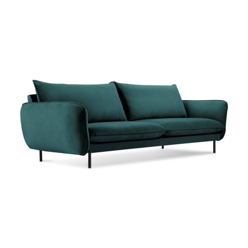 Canapea cu tapiterie din catifea Cosmopolitan Design Vienna - 200 cm - verde petrol