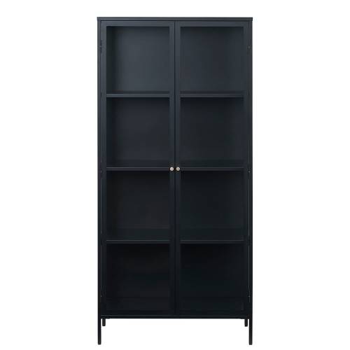 Vitrina Unique Furniture Carmel - inaltime 190 cm - negru