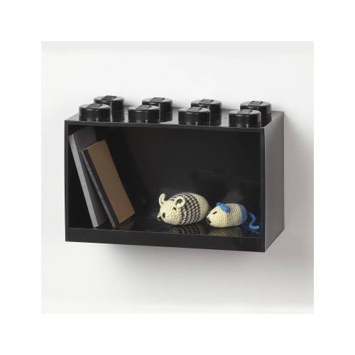 Raft de perete pentru copii LEGO(r) Brick 8 - negru
