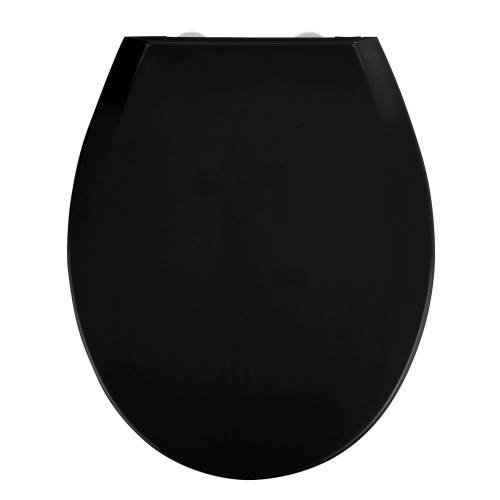 Capac WC cu inchidere lenta Wenko Kos - 44 x 37 cm - negru