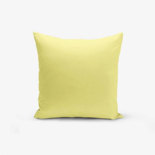 Fata de perna cu amestec de bumbac Minimalist Cushion Covers - 45 x 45 cm - galben