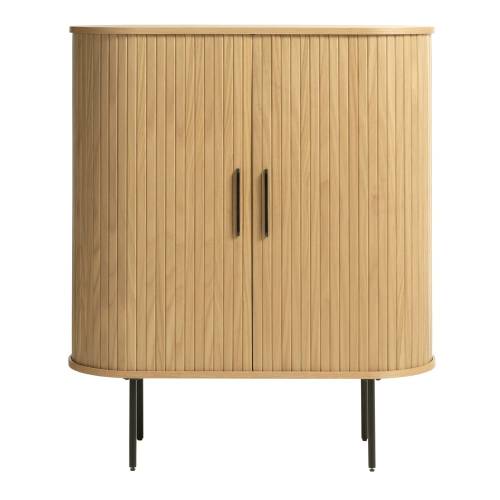 Dulap in culoare naturala cu aspect de lemn de stejar 100x118 cm Nola - Unique Furniture