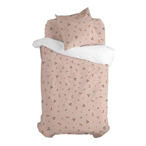 Lenjerie de pat pentru copii din bumbac pentru pat de o persoana 140x200 cm Fox forest - Happy Friday