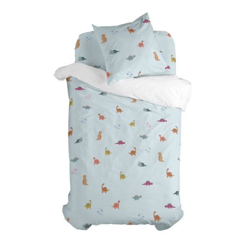 Lenjerie de pat pentru copii din bumbac pentru pat de o persoana 140x200 cm Mini dinosaur - Happy Friday