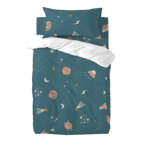 Lenjerie de pat pentru copii din bumbac pentru patut 100x120 cm Mini universe - Happy Friday